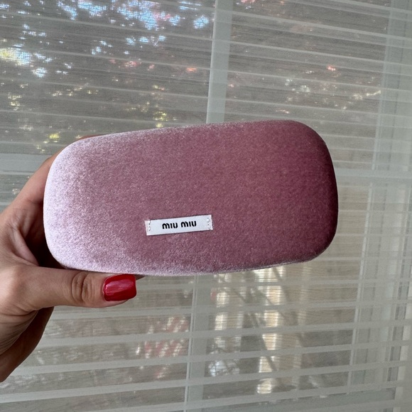 Miu Miu Accessories - Miu Miu Blush Velvet Eyewear Case
